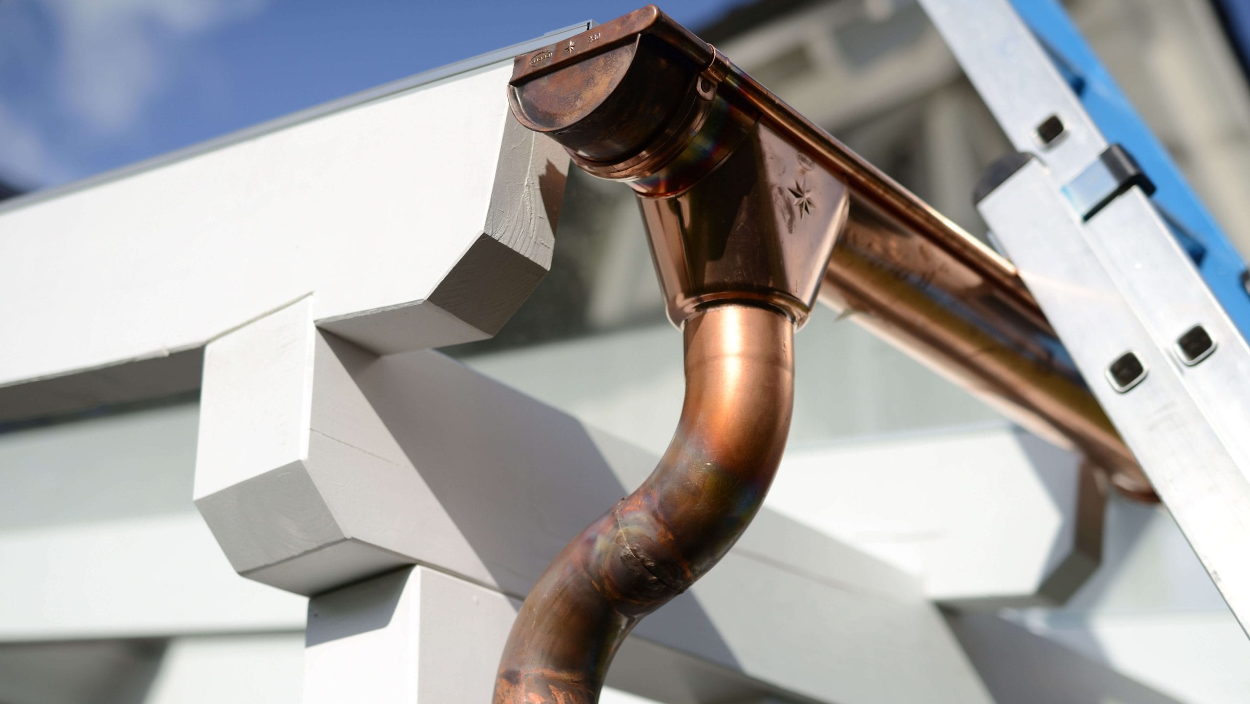 High-end copper gutters with a seamless design for residential properties in Spring